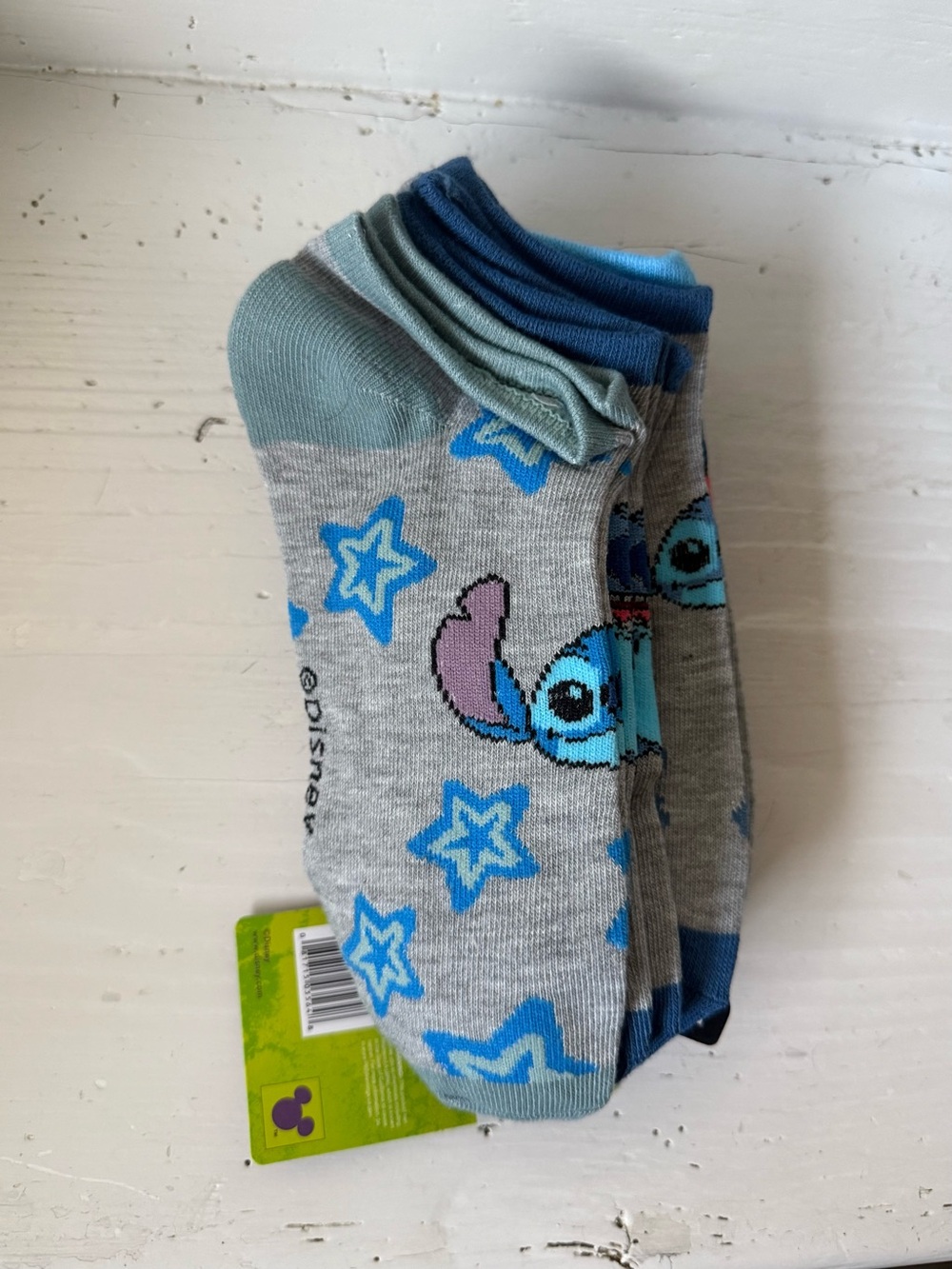 Disney Lilo & Stitch Gray and Blue Stitch Ankle Socks Set